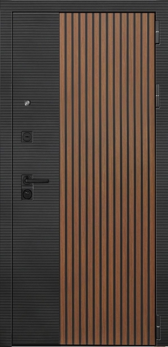 Входная дверь Модель L - 48 ФЛ-256 (10мм, бетон пепельный) внешняя сторона